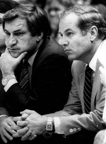 UNC Coach Dean Smith and UNC Coach Bill Guthridge 1970's